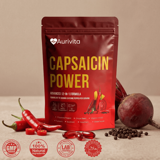 Aurivita Capsaicin Power — Thermogenic Metabolism Softgels
