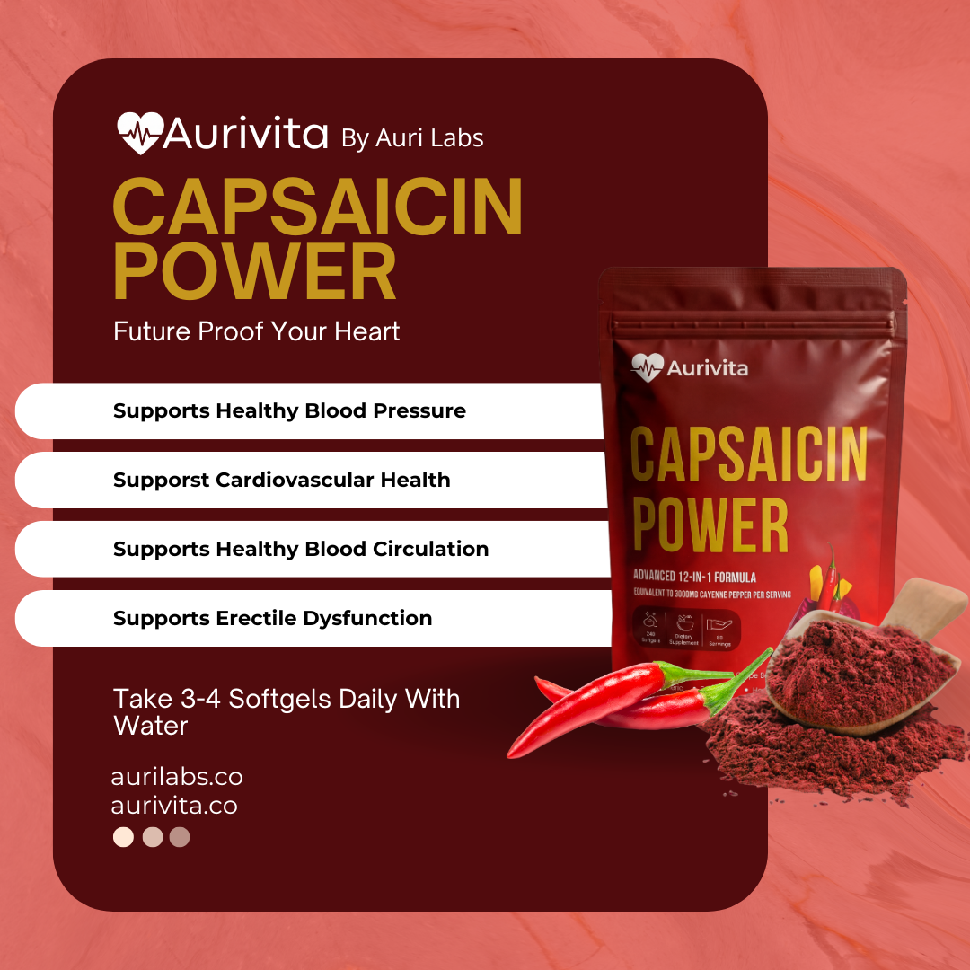 Support Vascular Function with Auri Capsaicin Softgels
